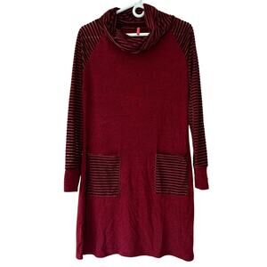 Vintage Paolino turtleneck shift dress sheer velvet sleeve grunge Y2K gothic S